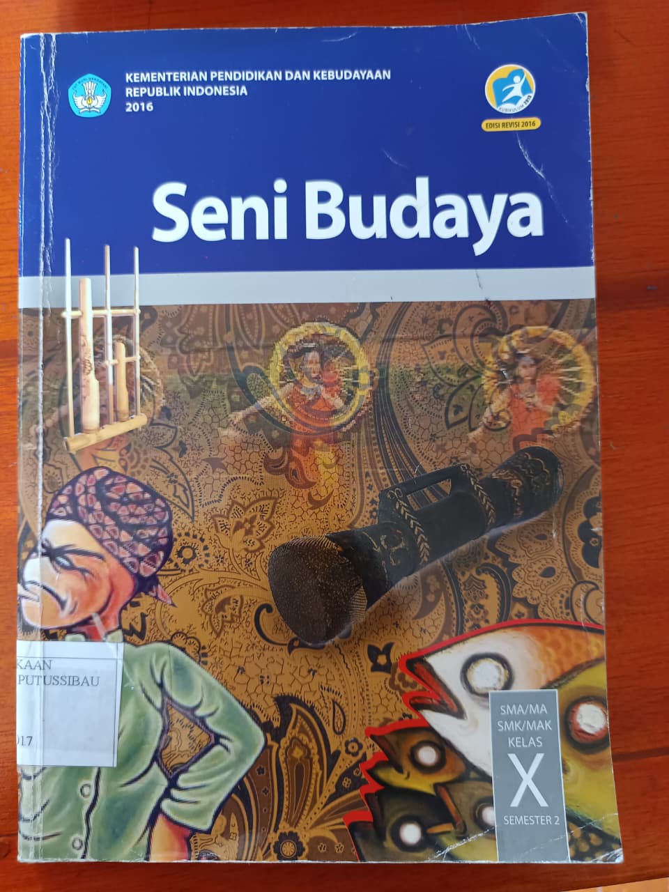 Sampul Buku Seni Budaya Semester 2 (X)