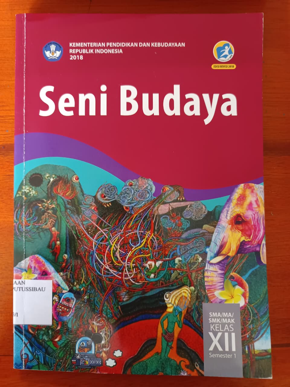 Sampul Buku Seni Budaya Semester 1 (XII)